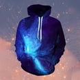 thumbnail image 2 of Valora Men Winter Outfit Men%27s Hoodie Modern Printed Pullover Sweatshirt for Everyday Comfort and Streetwear Style Blue XL, 2 of 3