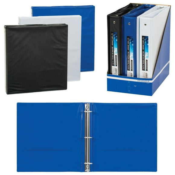 Merangue Reliures en vinyle 1.5 po, Paquet de 2, Assorti