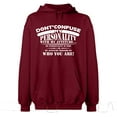 thumbnail image 2 of OXI Hoodie Sweatshirt - Don't Confuse My Personality, Basic Casual Hoodie for Men's and Women Fleece Hoodie Long Sleeve - Cardinal Red Medium, 2 of 3