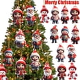 thumbnail image 4 of 20/1 piezas de decoración de árbol de Navidad de Papá Noel, colgante de acrílico para fiesta navideña, decoraciones de muñeco de nieve para anciano, colgante para coche, 4 of 5