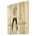 thumbnail image 2 of Designart 'Cute Girl By The Tour Paris Eiffel Tower' Children's Art Print on Natural Pine Wood, 2 of 5