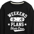 thumbnail image 3 of Instant Message - Skateboarding - Weekend Plans Skate Crew - Toddler & Youth Long Sleeve T-Shirt, 3 of 6