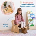 thumbnail image 4 of ECR4Kids Multipurpose Flip-Flop Step Stool and Chair, Childrens Furniture, Natural, 4 of 9