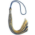 thumbnail image 4 of Endea Graduation Royal Blue/Gold Mixed Color Graduation Tassel with Stacked Silver Date Drop, 4 of 6