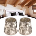 thumbnail image 1 of Drum Lamp Shade, Great Light Transmission Effect PVC Precise Thread Treatment Thin and Light Lampshade Cover 2PCS  for Home, 1 of 8