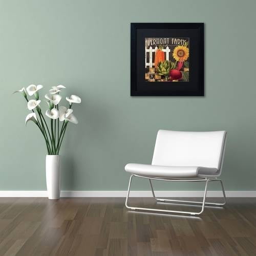 Trademark Fine Art "Vermont Farms VIII" Canvas Art by Color Bakery Black Matte, Black Frame