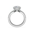 thumbnail image 2 of 1.00 Ct Brilliant Emerald Cut Natural Diamond Elegant Solitaire with Accents Wedding Ring for her Solid 14K White Gold Size 6, 2 of 8