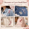 thumbnail image 2 of Cherry Blossom Iron On Patches, Embroidery Flower Appliques for DIY (Pink) | Cherry Blossom Embroidery Patches | Iron On Floral Appliques for Clothing, Bags, Jackets & DIY Craft Decoration, 2 of 7