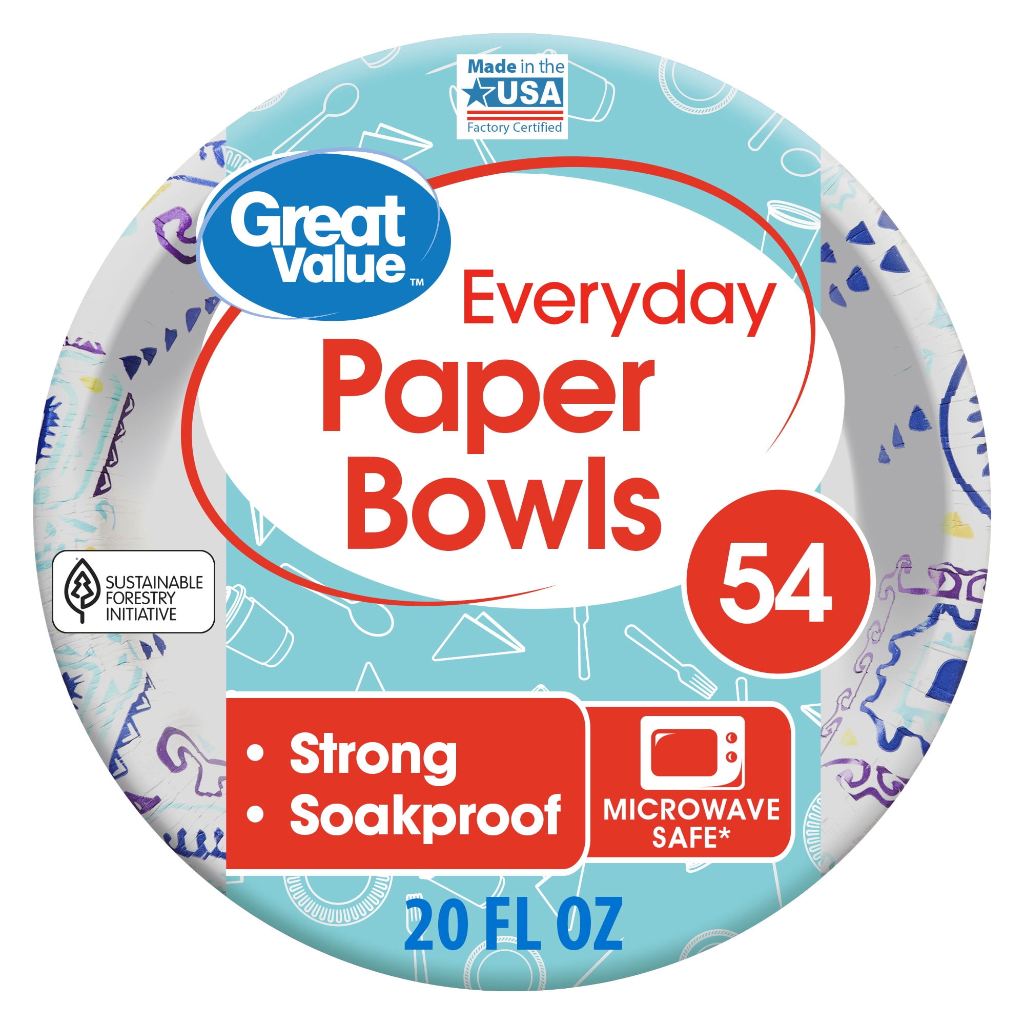 Great Value Everyday Paper Bowls 20 Oz 54 Count Walmart Inventory obmedzenia-hladomor-strach-coffee-cup-volume-kampa-mocn-star-ie