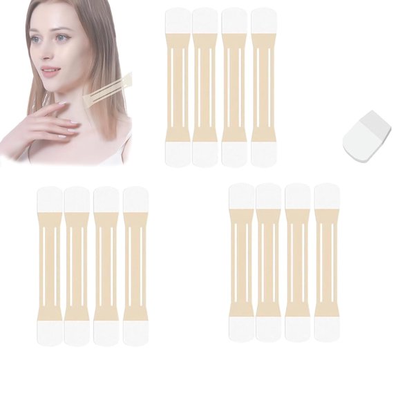 Instant Neck Tape, Neck Tape, Necks and Face Lift Strap Patch Tightening Tapes, For Necks Face Jaw, High Elastic Breathable Lifting Invisible Reusable & Waterproof (60)