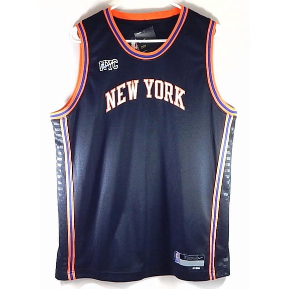 New York Knicks Blank Nike Swingman City Ed. Basketball Jersey Black Youth M