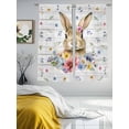 thumbnail image 3 of Bunny Easter Sheer Curtains 63 Inch Length 2 Panels Set Window Treatments, Spring Floral Pastoral Wooden Rod Pocket Semi Curtains for Living Room/Bedroom/Kitchen Décor, 104"W x 63"L, 3 of 7