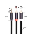 thumbnail image 4 of Cable auxiliar 1/1, 8/ de longitud, 3,5mm, Cable de , divisor de auriculares, extensor, micrófono, sonido estéreo, Cable 2RCA 18 millones Sunnimix Cable divisor de audio RCA, 4 of 8