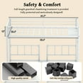 thumbnail image 5 of Miniyam Metal Triple Bunk Bed, Twin Over Twin & Twin with Guardrail, Ladder, 14" Under-Bed Storage,White, 5 of 10