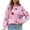 Pink, variant on HOOJT Clearance!Sweaters for Women Round-Neck Print Fall and Winter Long Sleeve Pullover Trendy Womens Tops