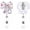 Fresh Flower Bow, variant on Badge Reel Cute Retractable ID Card Holders with Clip, Bow Badge Holder for , , Teachers, Student, 360? Rotating Design, 60CM Extension Cord ( Flower Bow)