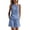 Blue, variant on Jewelreauty Striped Sets for Women 2 Piece Sleeveless Knotted Tank Top and Shorts Casual Travel Summer Outfits (XL, Blue)