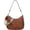 Brown, variant on Small Bag Purse for Women, Vegan Leather Chevron Quilted Crescent Crossbody Hobo Bag Under the Arm Handbag