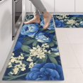 thumbnail image 2 of Kitchen Rugs Sets Of 2,Pioneer Flower Floral Print Pattern Anti Fatigue Kitchen Mat Rugs Non Slip Washable,Decorative Kitchen Floor Mats for Kitchen,Sink,Laundry,17"X47", 2 of 5