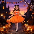 thumbnail image 2 of Faraee Tutu Dress for Girls Sparkly Sequin Tulle Princess Birthday Party Halloween Outfit Toddler Black Cat Costume, 2 of 7