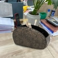 thumbnail image 3 of Home Textile Storage Space Saving Rack for Living Room and Bedside Table - Storage Organizer for Remote Pens and Small Items PU Leather Finish Internal Compartments Durable Polyester Build, 3 of 3