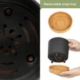 thumbnail image 6 of QCQHDU 2 Pack Plant Pot, Black Plastic Indoor Planter With Drainage Holes And Removable Base, 6 of 7