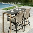 thumbnail image 2 of Sophia & William Patio Outdoor Bar Height Table Wood-grain Table Furniture, 2 of 6