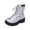 Silver, variant on Stylish Ankle Boots With Round Toe Shiny Sequin Detailing Thick Sole Casual Booties for Women
