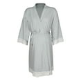 thumbnail image 2 of SPRING PARK Maternity Dress Pregnant Women Lace Trim Nightgown 3/4 Sleeve Sleepwear, 2 of 8