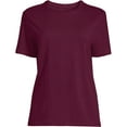 thumbnail image 5 of Lands' End Essentials Women's Short-Sleeve Soft Cotton T-Shirt - Tailored Feminine Fit, 5 of 5
