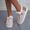 thumbnail image 5 of Women's Winter Warm Wendy Shoes,Comfort Cotton Lined Ankle Lightweight Non-slip Moccasins Canvas Flat Snow Boots, 5 of 13