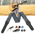 thumbnail image 4 of 1 Ensemble de Sangles de Guitare Style Ethnique Réglable Broderie Antidérapant Support de Charge Brodé Sangle de Guitare Instrument de Musique, 4 of 7