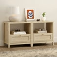 thumbnail image 6 of EYYTHUNG Farmhouse Nightstand with Drawer, Modern 24" Wide End Table for bederoom, Night Stands with Open Shelf, Mid Century Large Bedside Table, Light Oak, 6 of 6
