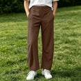 thumbnail image 6 of Nugftut Pants for Boys Elastic Waist Casual Loose Fit Long Pants with Pockets for Daily Outdoor Wear Sizes 9-10, 6 of 9