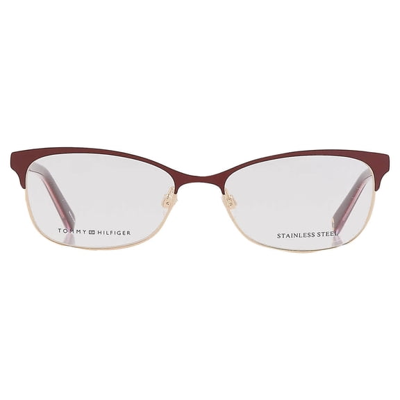 Tommy Hilfiger 1777 Full Rim Cat Eye/Butterfly Red Glitter Gold Eyeglasses