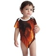 thumbnail image 2 of Yiaed Fiery Dragons Castle Attack Print Infant Climbing Short Sleeve Onesie One-Piece Baby Bodysuit Clothes 0-12 Months -9M, 2 of 6