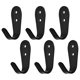 thumbnail image 5 of Towel Hanger Holder Coat Single Hook Kitchen Bathroom Bedroom U-shaped Wall-mounted Solid Metal 4pcs Accessories, 5 of 9