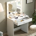 thumbnail image 4 of Vanity Desk with Mirror and Lights, Dressing Table with Large Drawer, 1 Level Storage Dresser & 3 Lighting Modes Adjustable Brightness, Suitable for Bedroo, 4 of 5