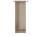 thumbnail image 3 of Gorgeous Home Linen Faux Silk Sheer Grommet Curtain Panels 108" x 63" Ruby Taupe., 3 of 5