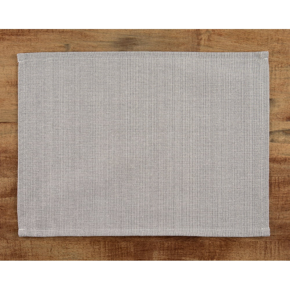 Mainstays Cotton Polyester Blend 13" x 18" Solid Gray Woven Placemat