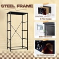 thumbnail image 4 of Gothic Dresser for Bedroom with 4 Storage Drawers American Wave Flag Dressers Chest of Drawers Steel Framed Fabric Closet Organizers for Boys Man Cave Dorm Entryway, 4 of 8