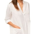 thumbnail image 5 of Seafolly Women's Standard Boyfriend Shirt Cover Up, Beach Basics White, Small, 5 of 5
