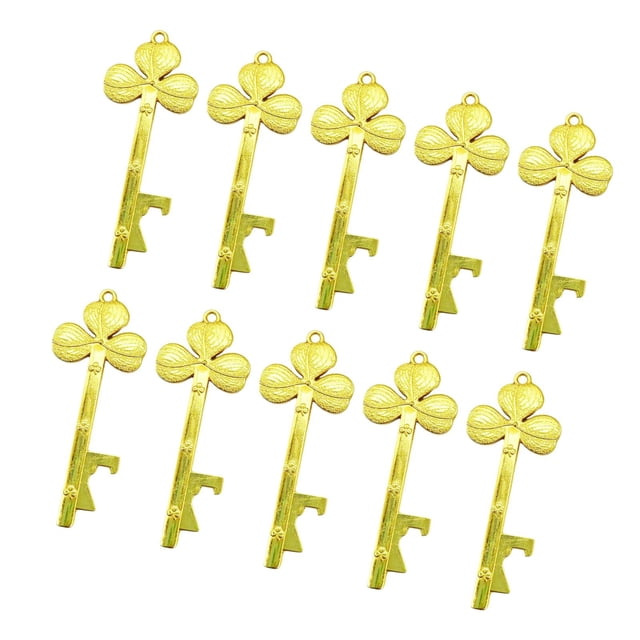Pendientes de la cadena de llave de 10 piezas Tibros de llave Charmas de la cartera forma de hoja elegante encanto de la bolsa de llave elegante para