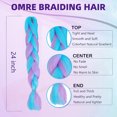 thumbnail image 4 of 2pcs blue and purple mixed color three-strand braid, 4 of 7