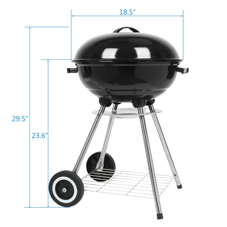 Kettle Grill Table Shelf, Charcoal Grill Table Shelf for All 18 Charcoal  Kettle Grills, Portable BBQ Charcoal Grill, Replaces Weber Grill Side  Shelf