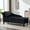 Black, variant on ACMEASE Chaise Lounge Chair Indoor Kids Modern Tufted Right Armrest Velvet Lumbar, Fuchsia