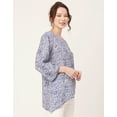 thumbnail image 2 of Moomaya Printed Asymmetric Tops For Women, Poly Rayon Long Sleeve Tunic Top, 2 of 8