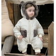thumbnail image 5 of Gyujnb Baby Romper,Baby Boys Girls Snowsuit Winter Clothes Suit Hooded Jumpsuit Romper Bear Outfit Warm Coat Outwear Overcoat-Baby Girl Romper,Baby Boy Romper,Size:2-3 Years, 5 of 9