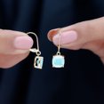 thumbnail image 4 of Ethiopian Opal Drop Earrings for Women, October Birthstone Earrings - 8 mm, 18K Yellow Gold, 4 of 8