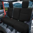 thumbnail image 2 of For 2007-2017 Jeep Wrangler JKU 4 Door FH Group Faux Leather Custom Fit Car Seat Covers - Rear Set Black, 2 of 5